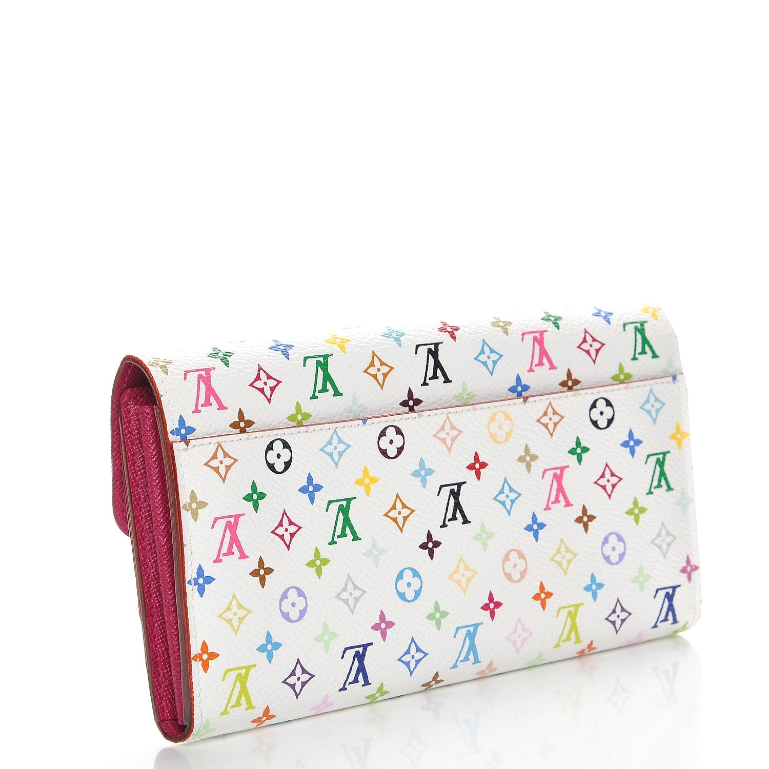 Louis Vuitton Monogram Multicolor Sarah Wallet NM White Eglantine 3 of 8