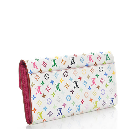 Louis Vuitton Monogram Multicolor Sarah Wallet NM White Eglantine 3 of 8