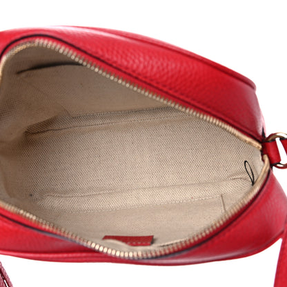 Gucci Pebbled Calfskin Small Soho Disco Bag Tabasco Red 5 of 10