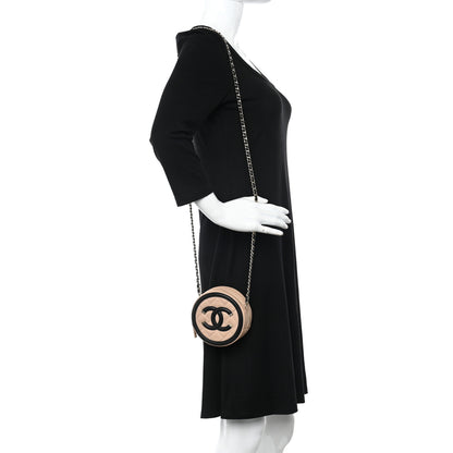 Chanel Caviar Quilted Round Filigree Crossbody Beige Black 2 of 11