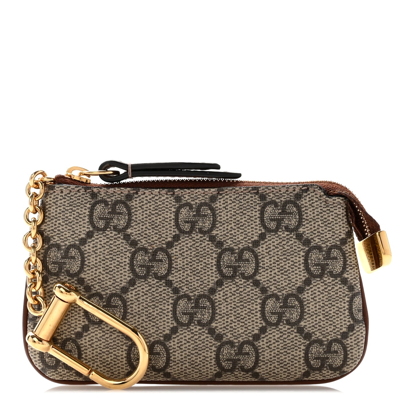 GG Supreme Monogram Key Case Beige Ebony Cuir