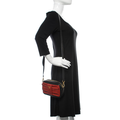 Prada Nappa Fiocco Bow Crossbody Clutch Black Fuoco 2 of 16