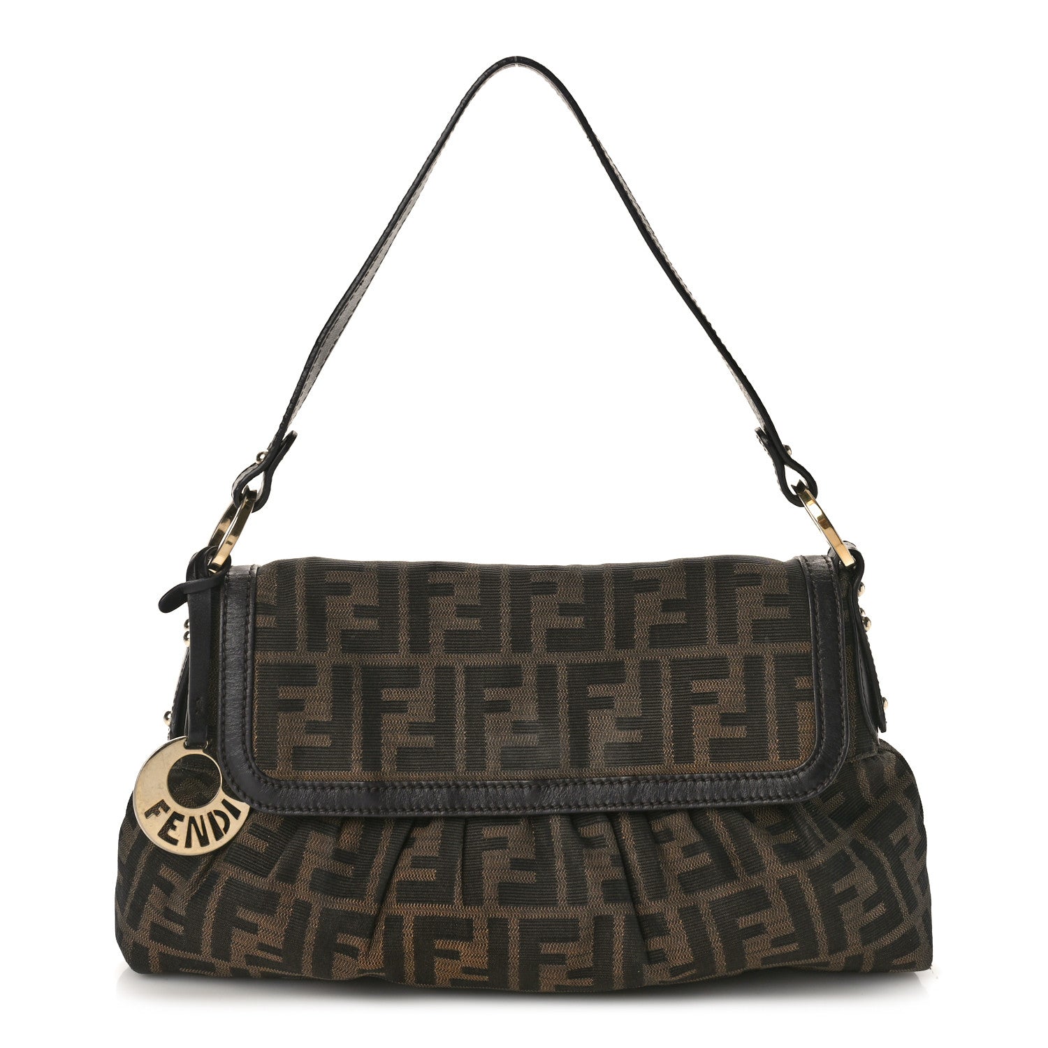 Fendi Zucca Small Chef Shoulder Bag Tobacco 1 of 10