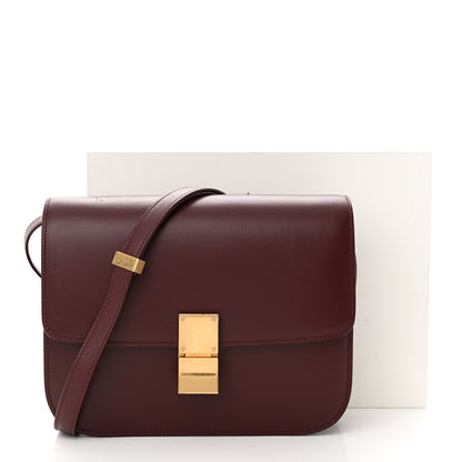 Celine Box Calfskin Medium Classic Box Flap Bag Burgundy 14 of 14
