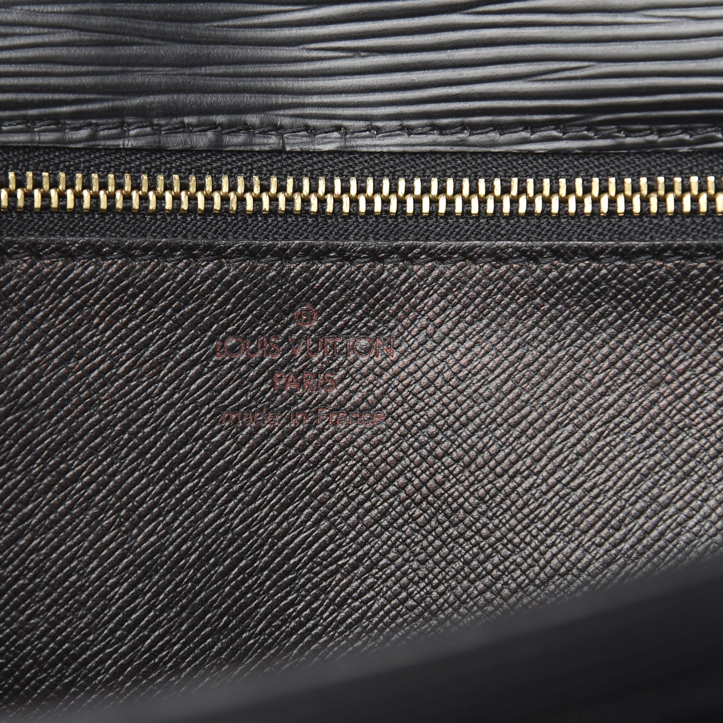 Epi Pochette Sellier Dragonne Clutch Black