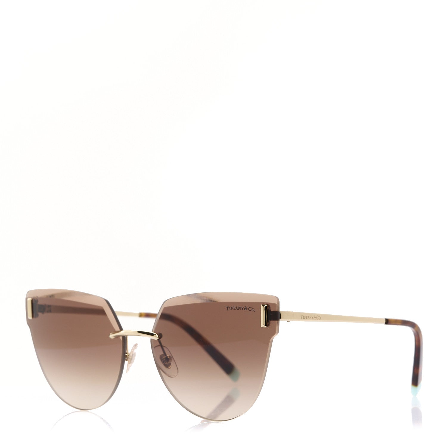 Tiffany Acetate Metal TF3070 Cat Eye Sunglasses Havana Blue 2 of 16