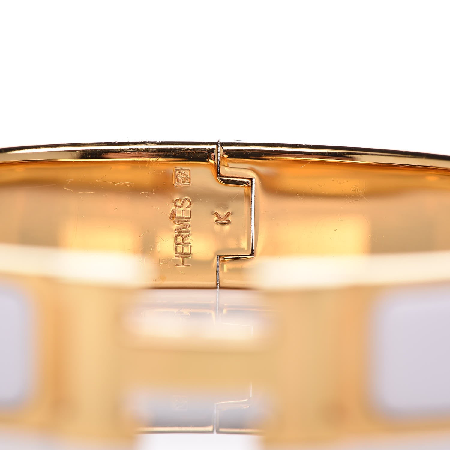 Hermes Enamel Narrow Clic Clac H Bracelet PM White 4 of 4