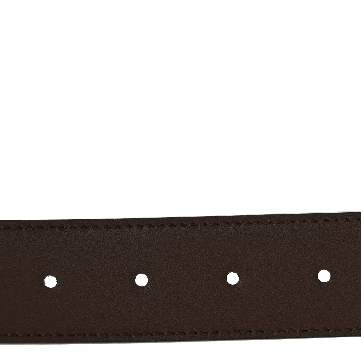 Gucci Supreme Monogram Calfskin Rectangular Belt 75 30 Brown 4 of 7