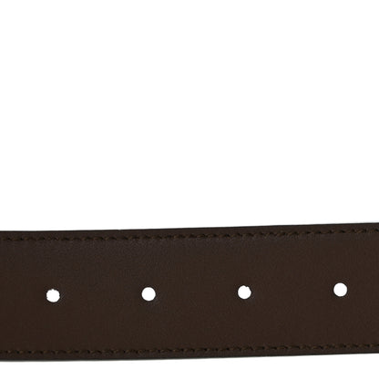 Gucci Supreme Monogram Calfskin Rectangular Belt 75 30 Brown 4 of 7