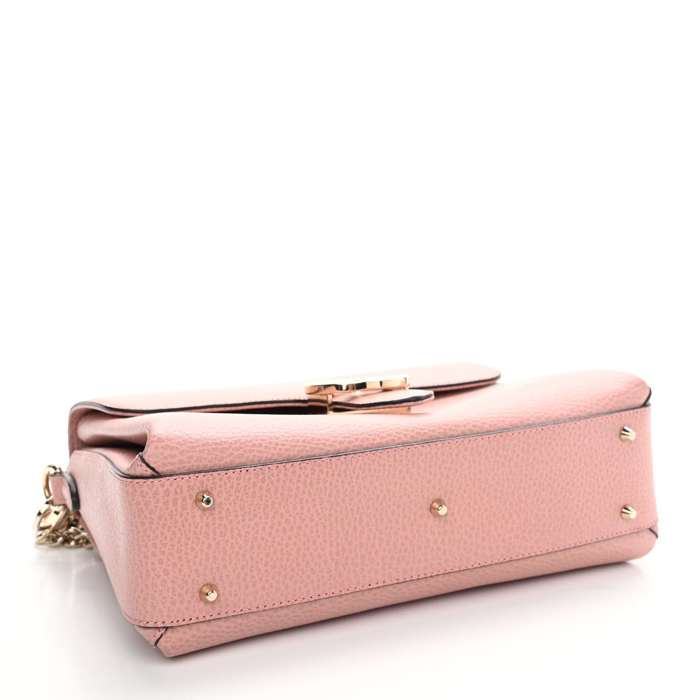 Dollar Calfskin Interlocking G Top Handle Shoulder Bag Soft Pink