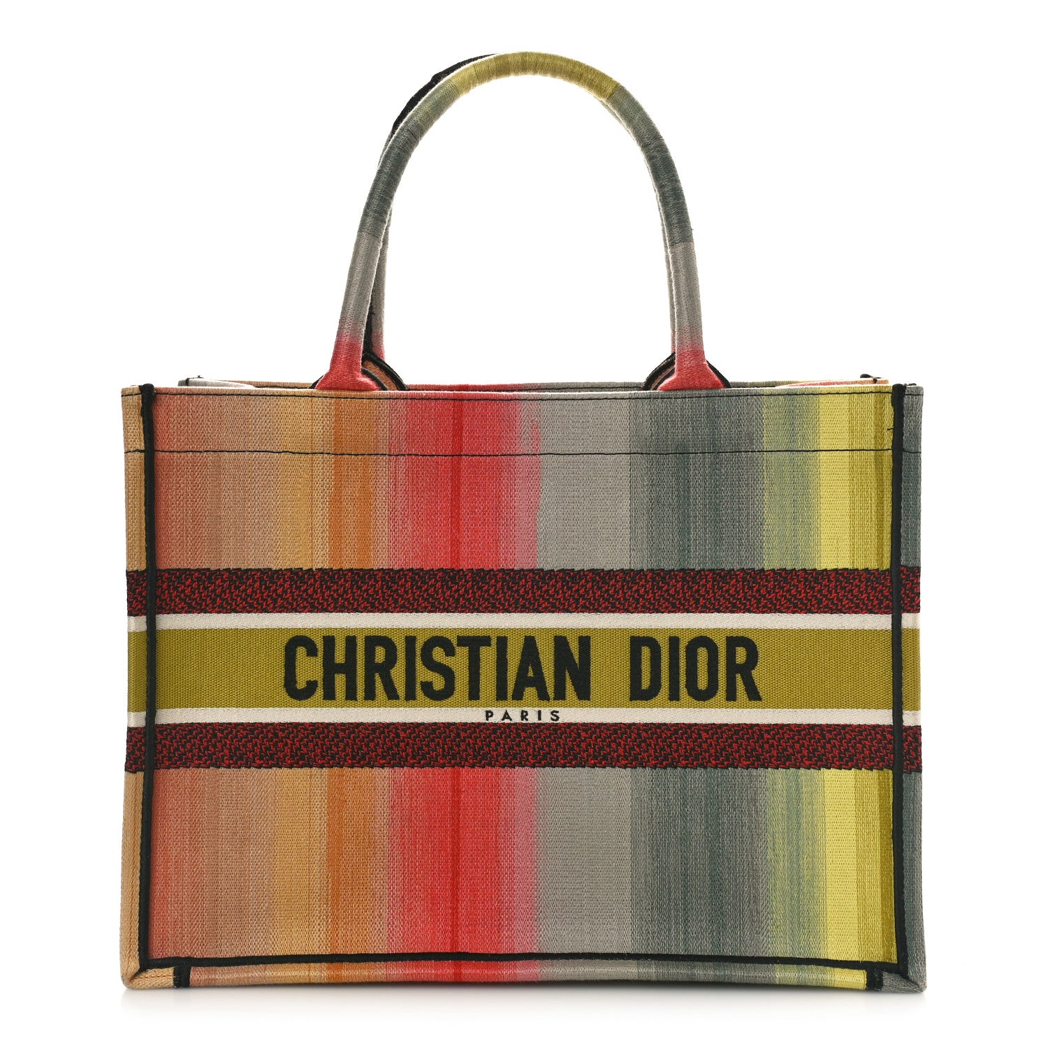 Christian Dior Canvas Embroidered Medium Dioraura Book Tote Multicolor 1 of 15