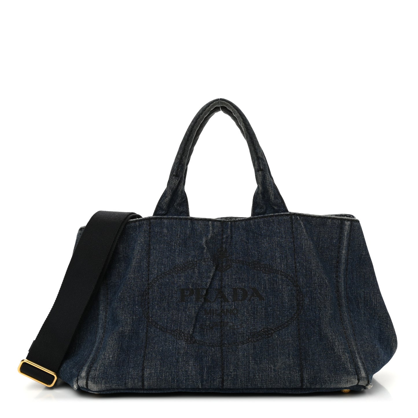Denim Logo Tote Bleu