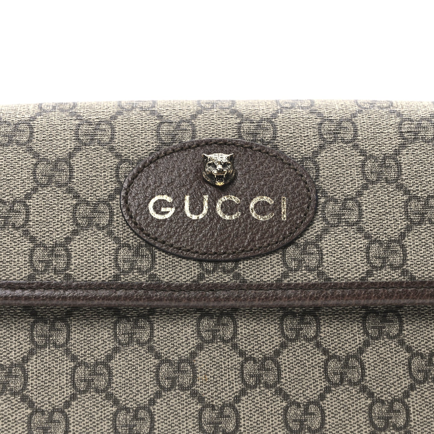 GG Supreme Monogram Neo Vintage Web Belt Bag Brown