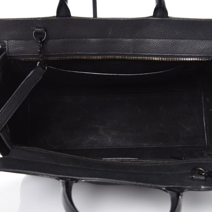 Saint Laurent Grained Calfskin Small Cabas Rive Gauche Black 5 of 15