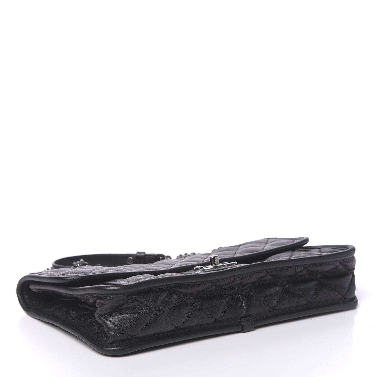 Caviar Quilted Medium French Riviera Flap Black