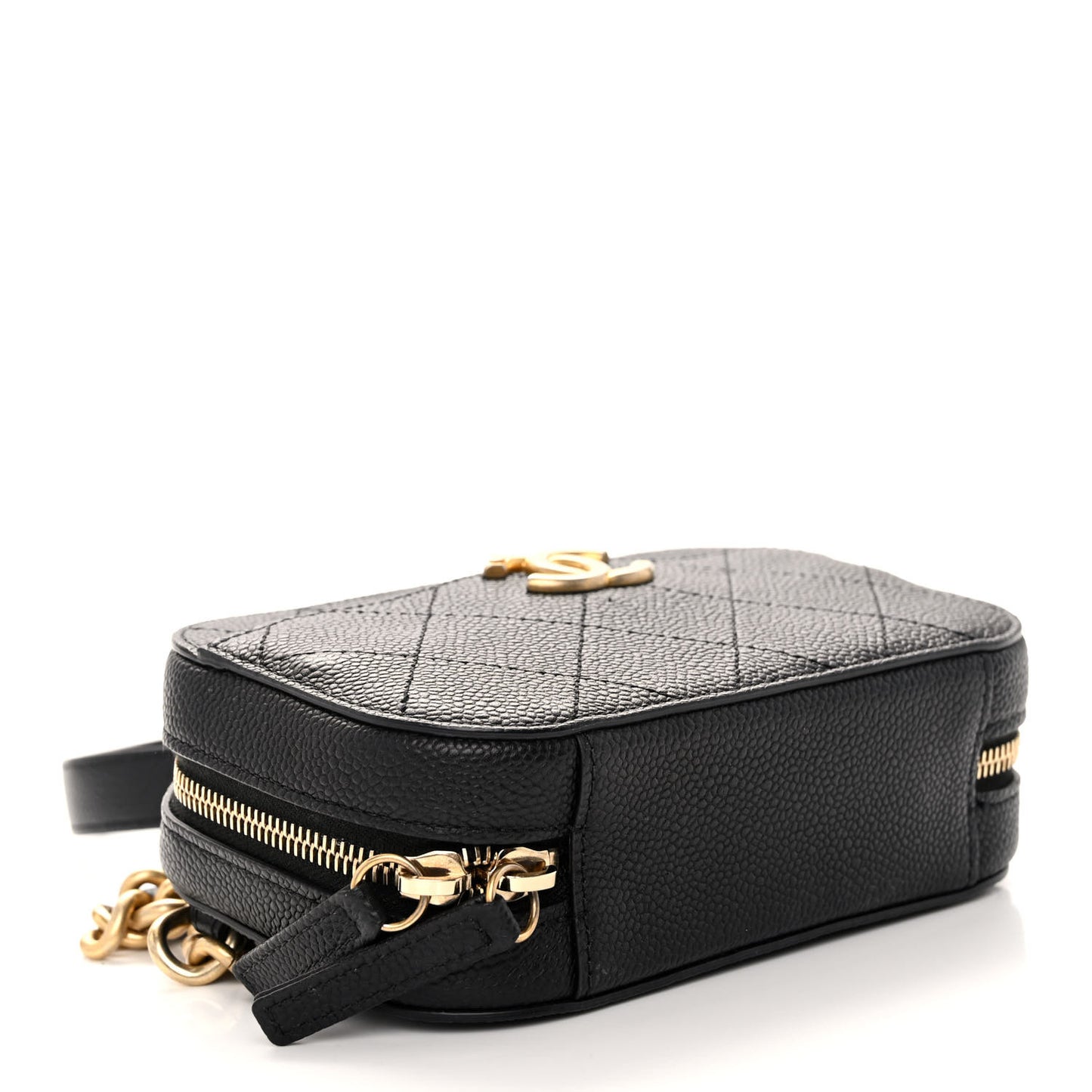Caviar Quilted Waist Bag Black