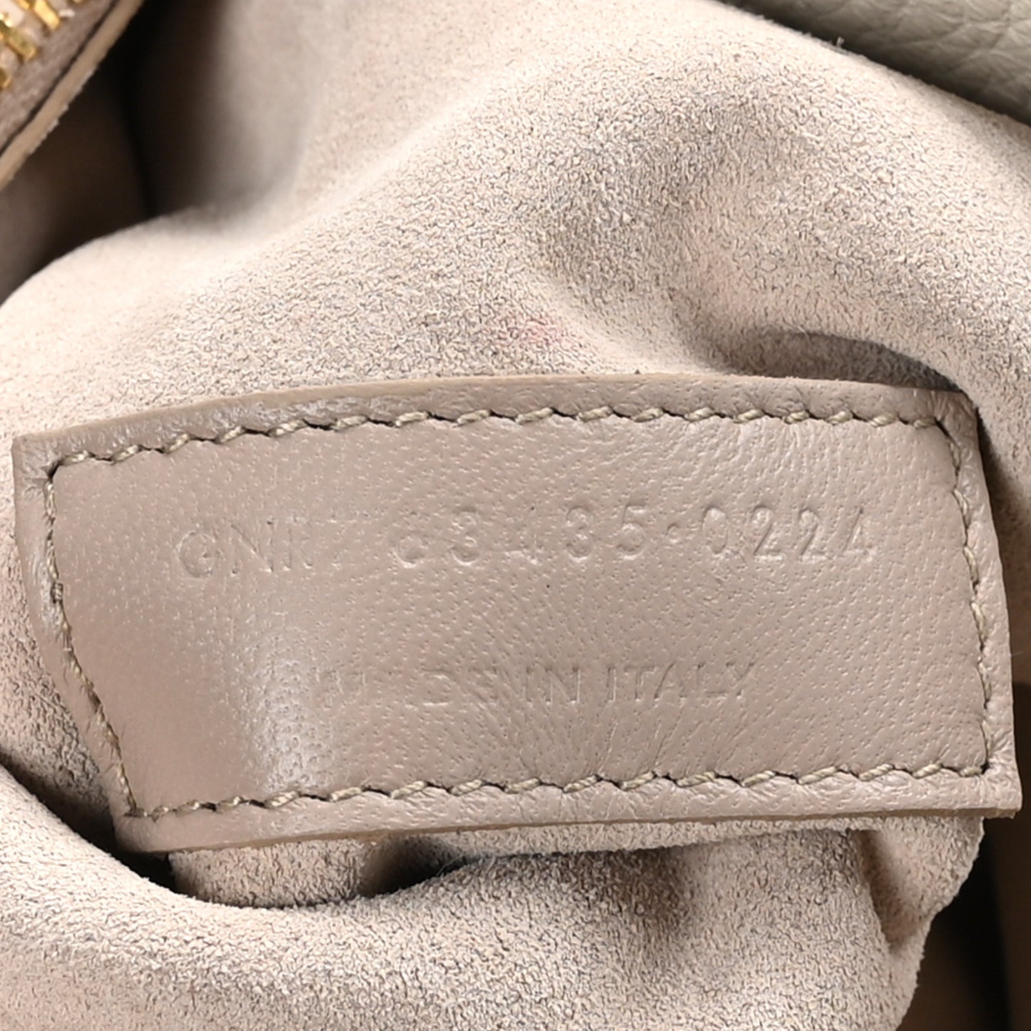 Grained Deerskin Bea Tote Blanc Vintage