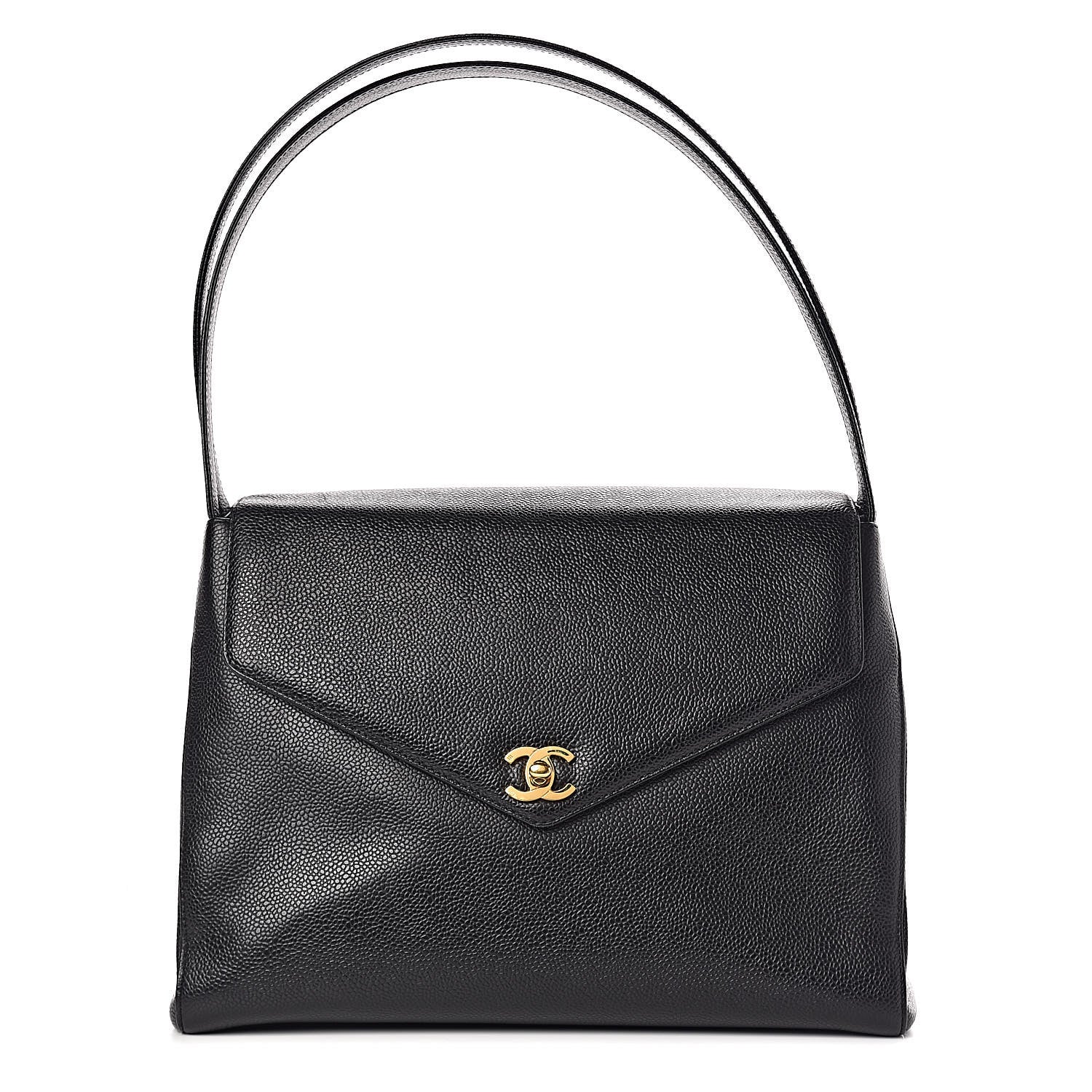 Chanel Caviar Top Handle Flap Black 1 of 12