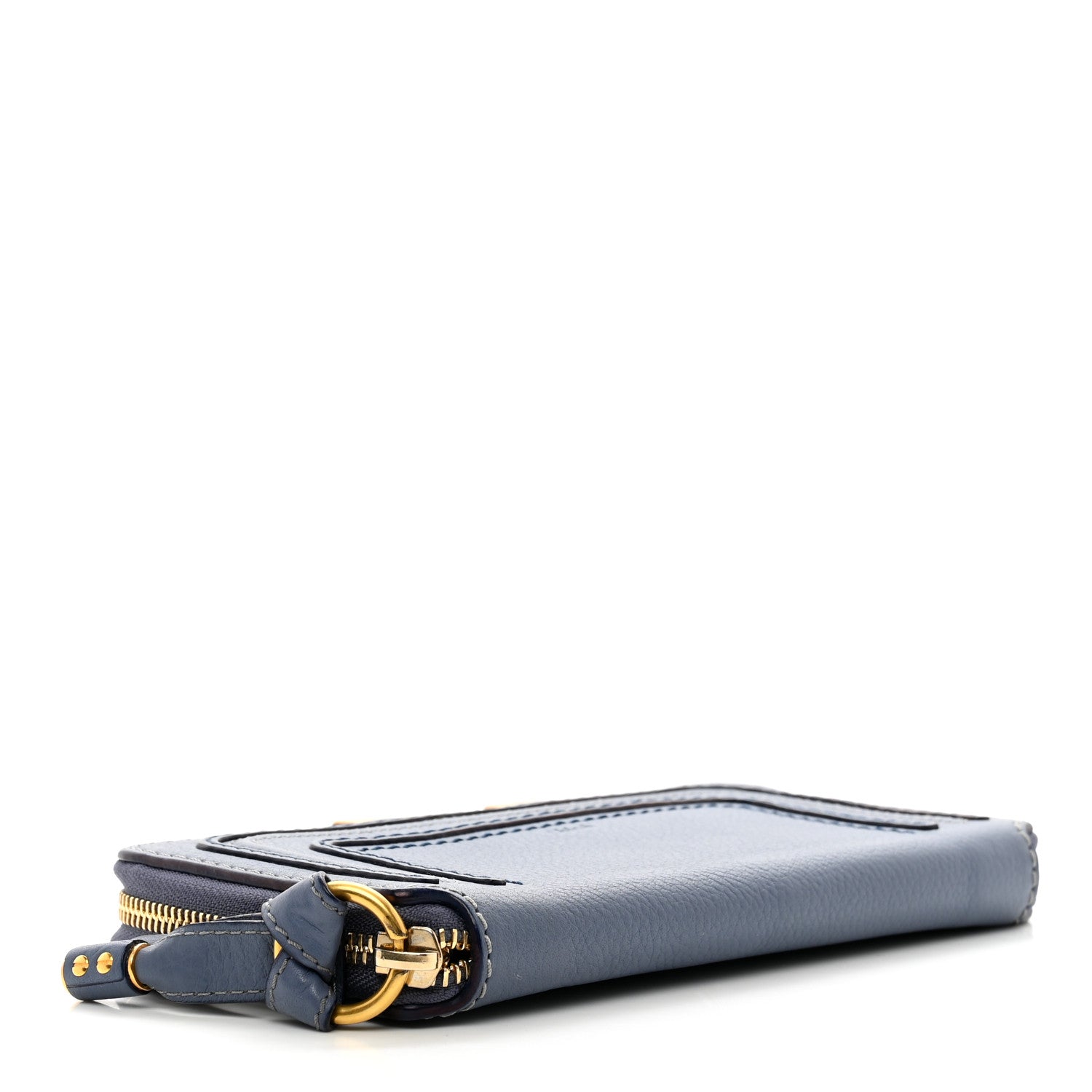 Chloe Grained Calfskin Marcie Long Zip Around Wallet Royal Navy 4 of 7