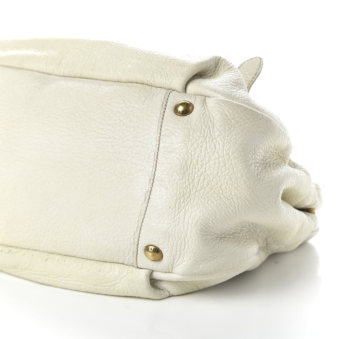 Vitello Daino Shoulder Bag White
