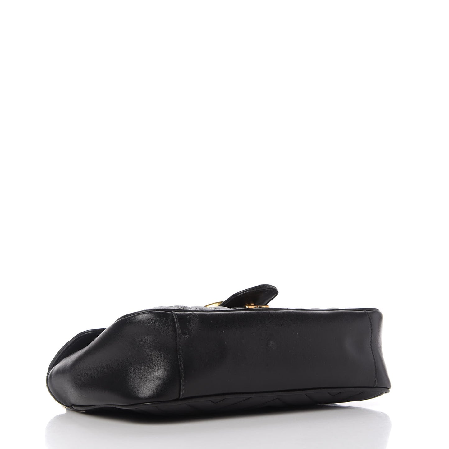 Calfskin Matelasse Small GG Marmont Shoulder Bag Black