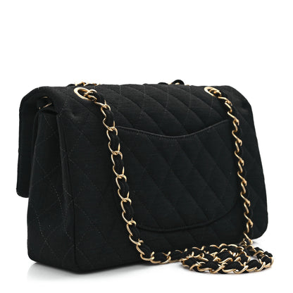 Chanel Jersey Quilted Medium Double Flap Black 3 of 10