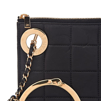 Chanel Lambskin Quilted Chocolate Bar Wristlet Black 14 of 14