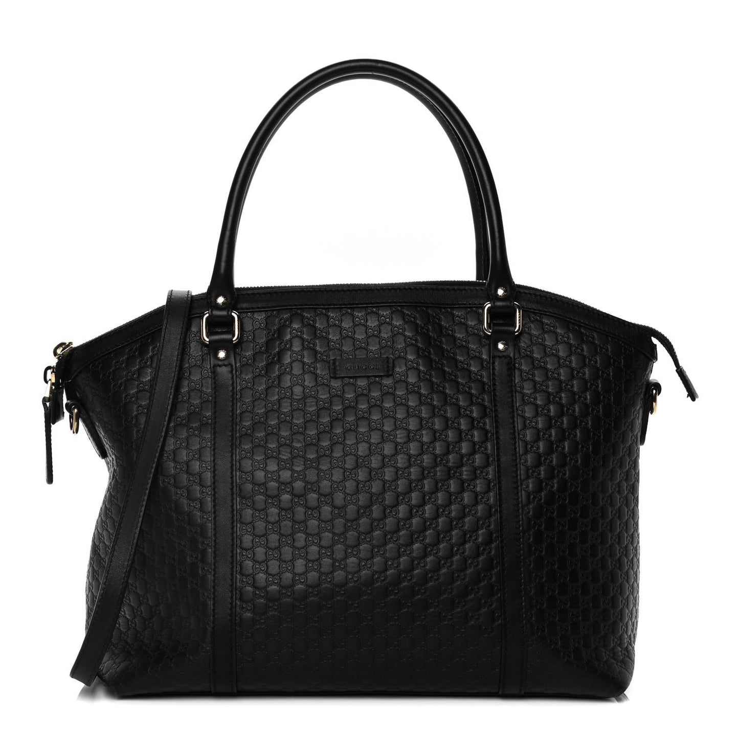 Soft Microguccissima Dome Satchel Black