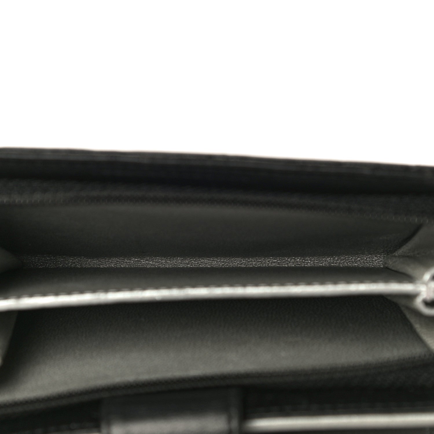 Chanel Lambskin Camellia Embossed Zipped Pocket Wallet Black 17 of 20