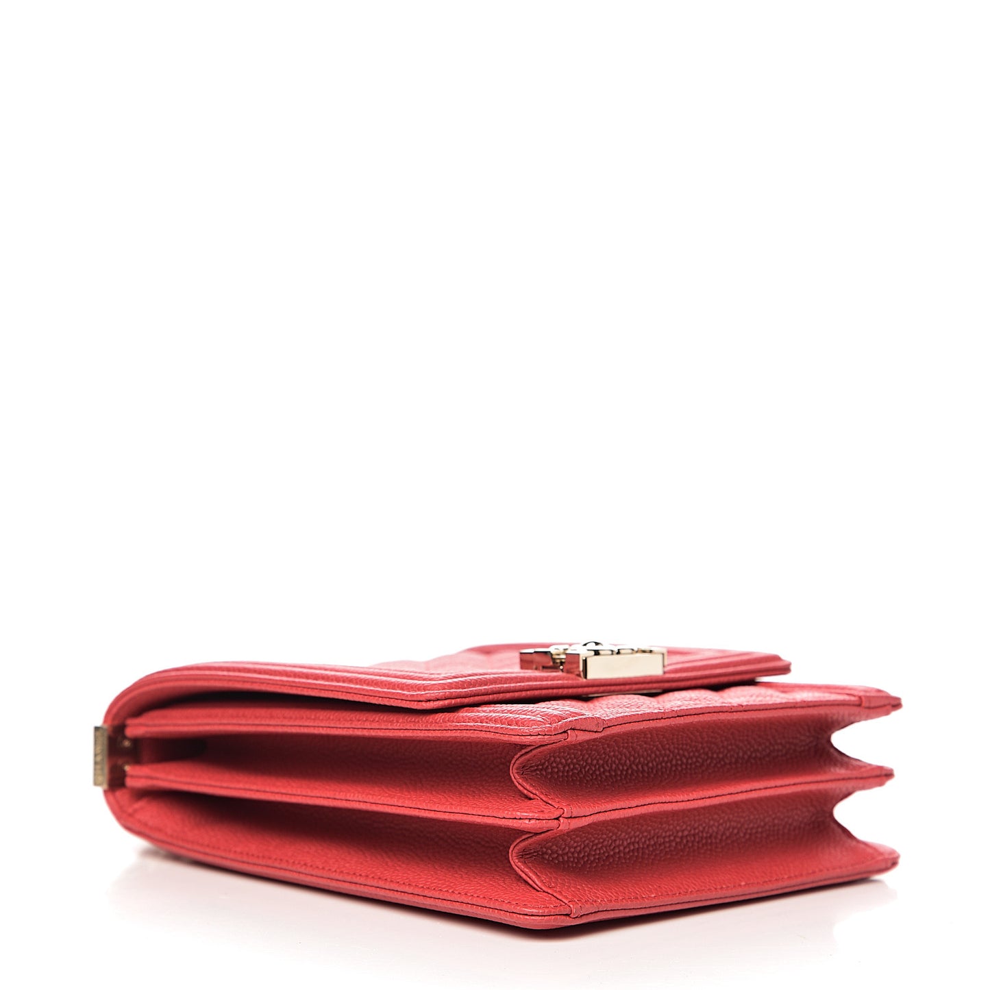 Caviar Quilted North South Boy Flap Red