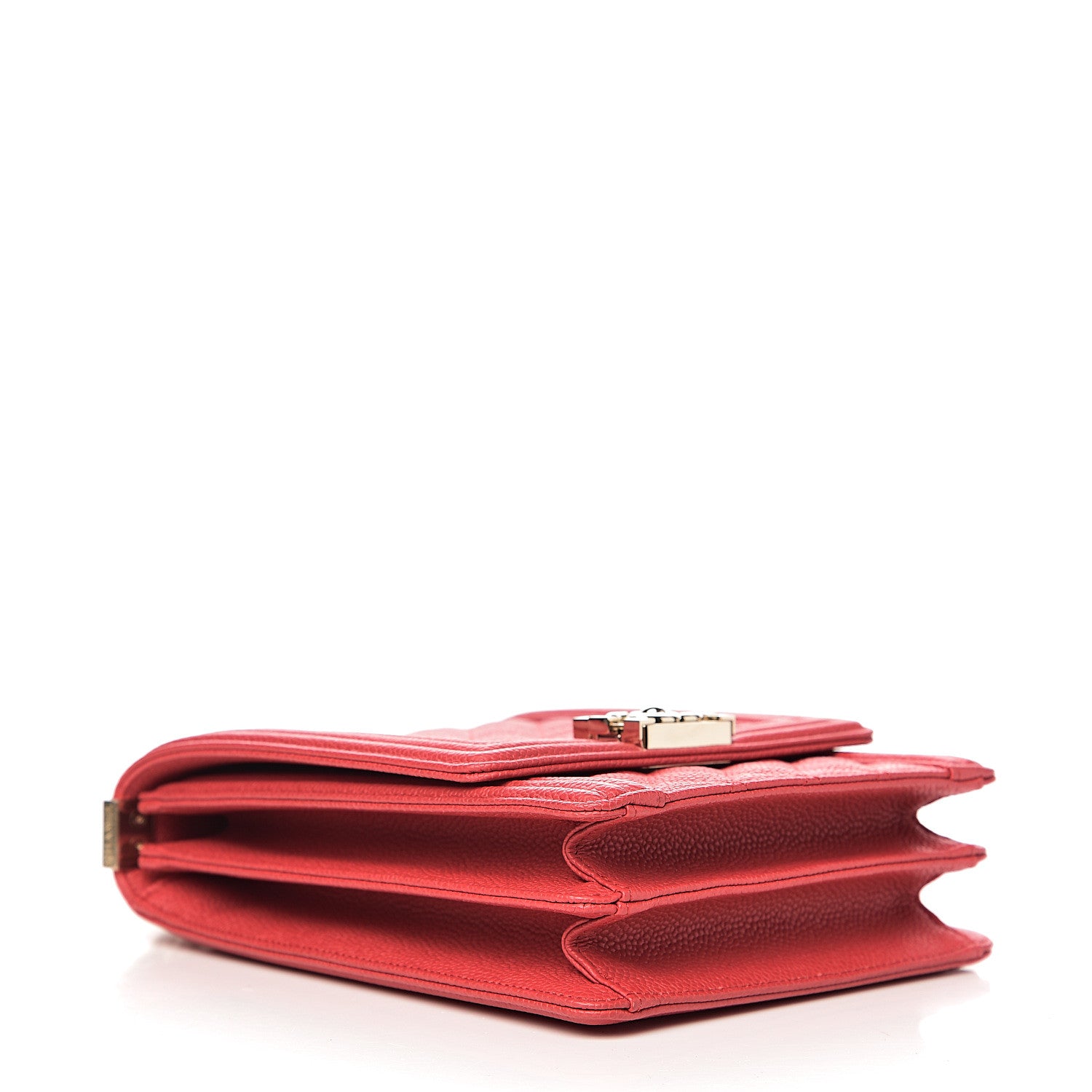 Chanel Caviar Quilted North South Boy Flap Red 3 of 8