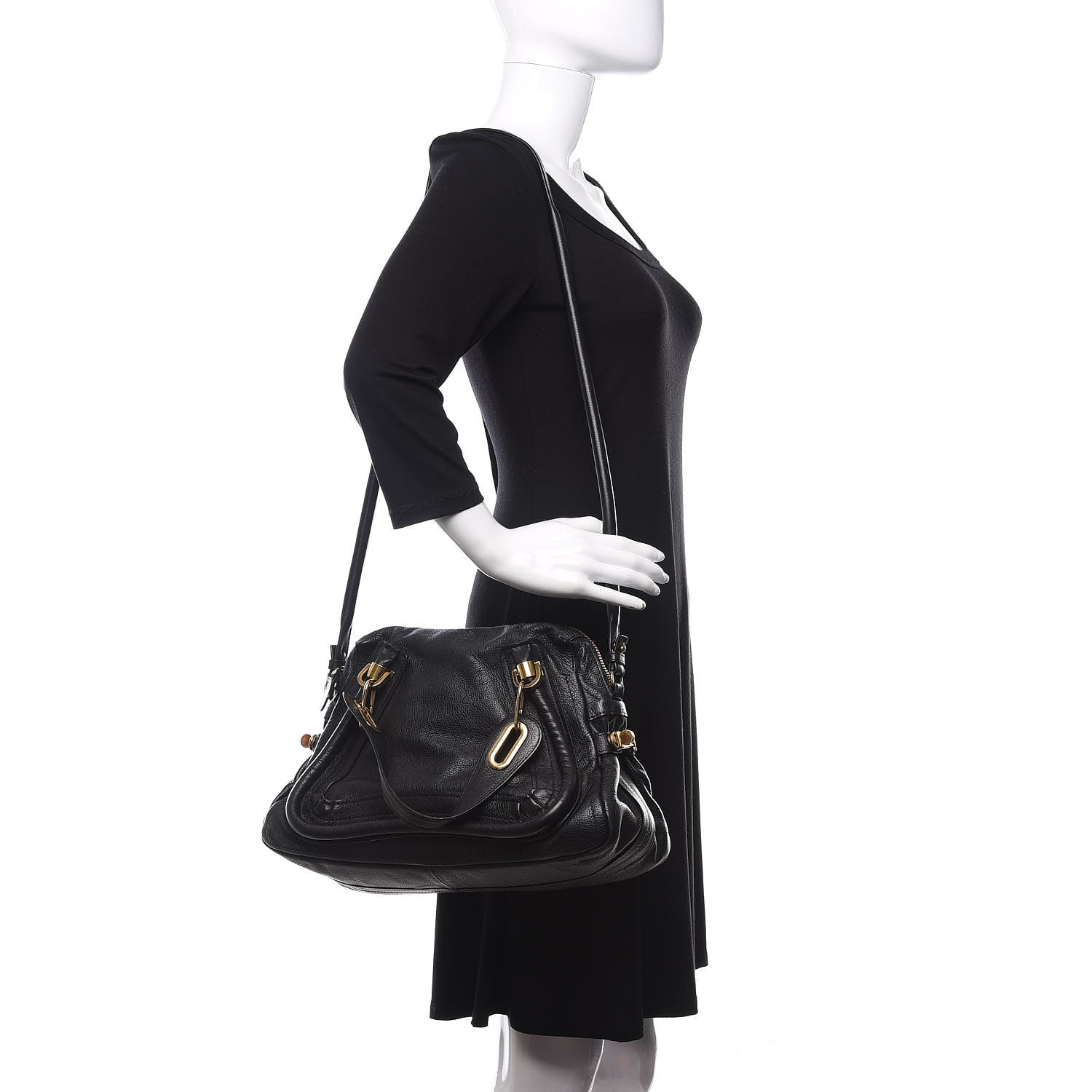 Chloe Calfskin Medium Paraty Black 3 of 15