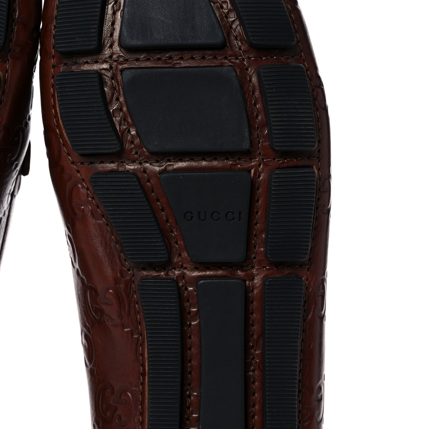 Calfskin Monogram Horsebit Guccissima Loafers 38.5 Brown