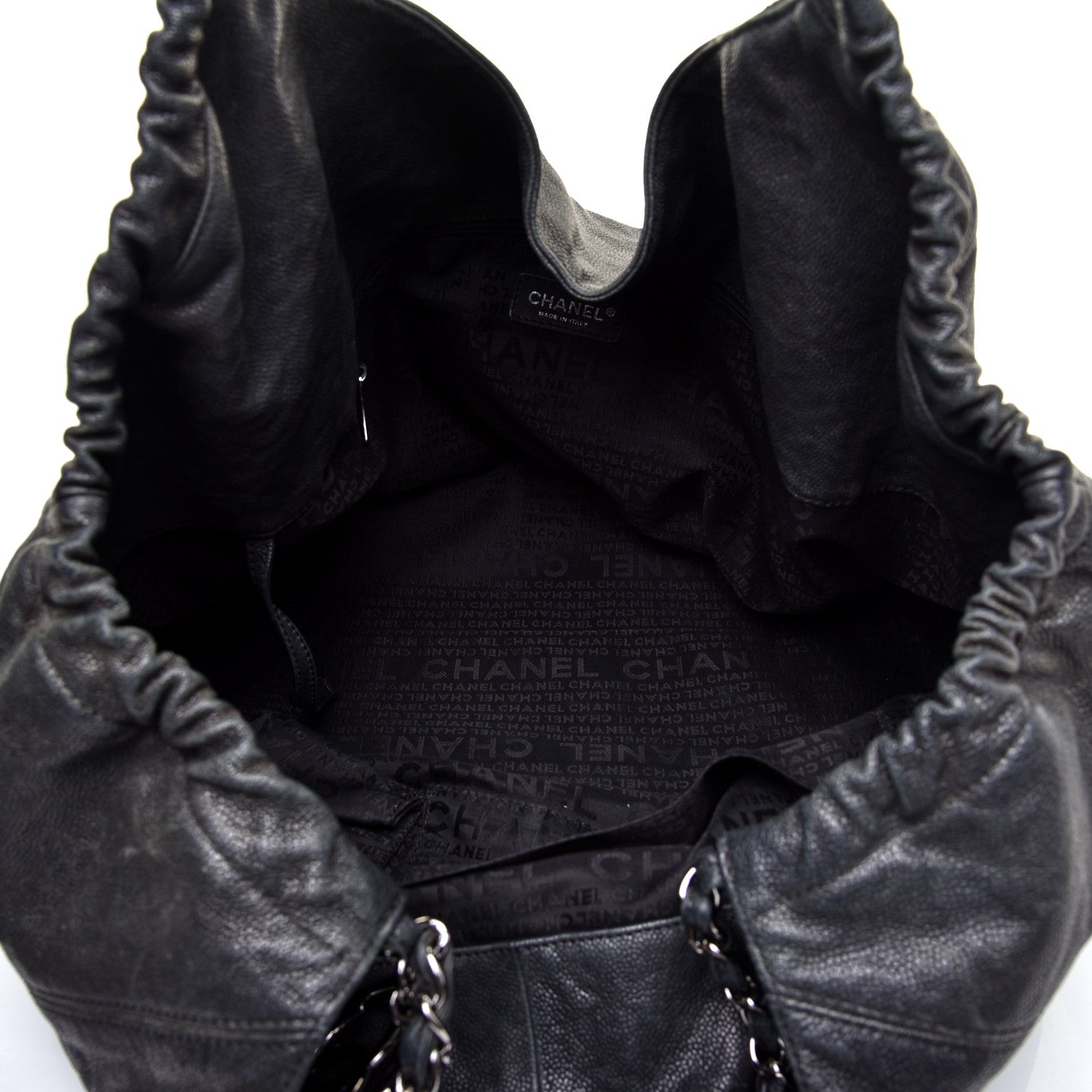 Chanel Distressed Caviar XL Coco Cabas Black 5 of 9
