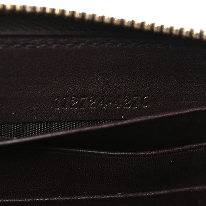 Gucci Guccissima Margaux Calfskin Metal Bar Zip Around Wallet Chocolate 7 of 10