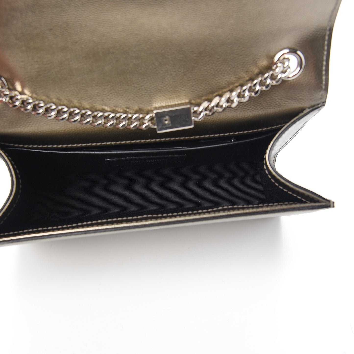 Grain De Poudre Small Monogram Kate Satchel Gold