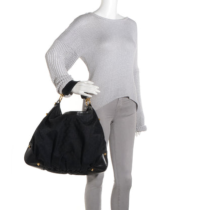 Gucci Monogram Large Jockey Hobo Black 2 of 7