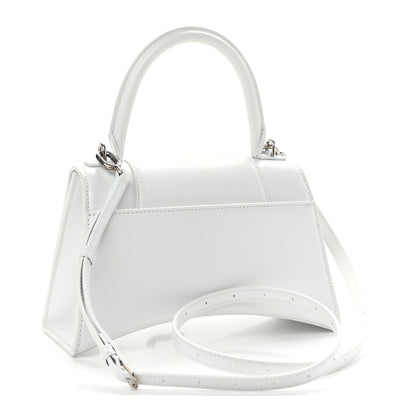 Balenciaga Shiny Box Calfskin Tonal B Small Hourglass Top Handle Bag White 3 of 10