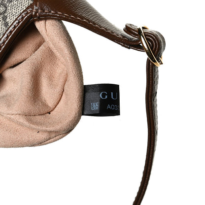 Gucci GG Supreme Monogram Azalea Calfskin Web Mini Jackie 1961 Hobo Beige Ebony Brown Sugar 8 of 13