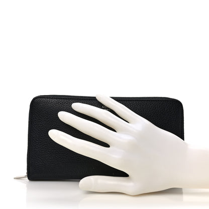 Celine Calfskin Large Zip Around Multifunction Wallet Black Citron 2 of 10