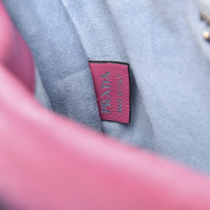 Prada Glace Calf Ombre Etiquette Flap Fuxia Astrale 7 of 10