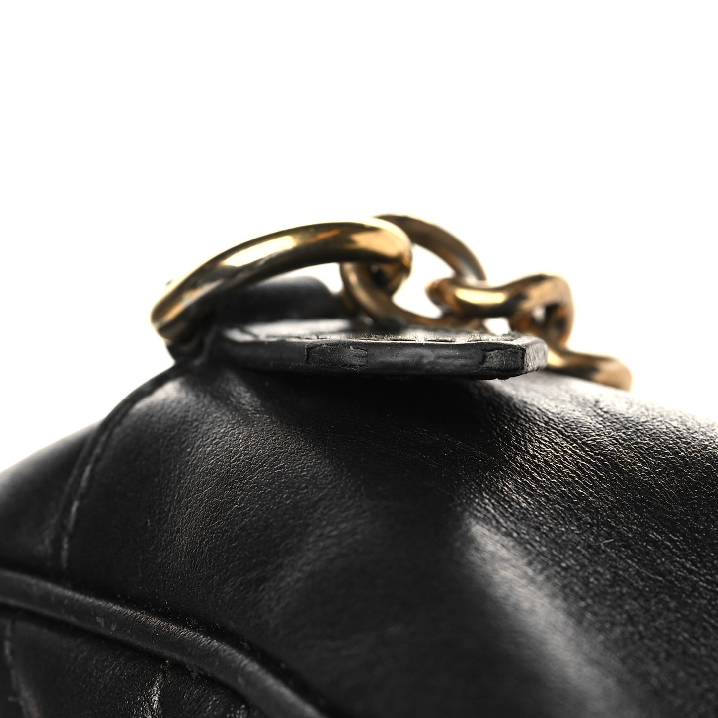 Calfskin Matelasse Small GG Marmont Chain Shoulder Bag Black