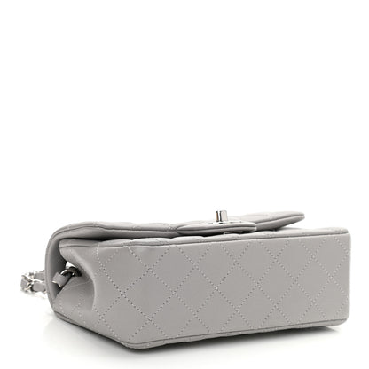 Chanel Lambskin Quilted Mini Rectangular Flap Grey 4 of 10