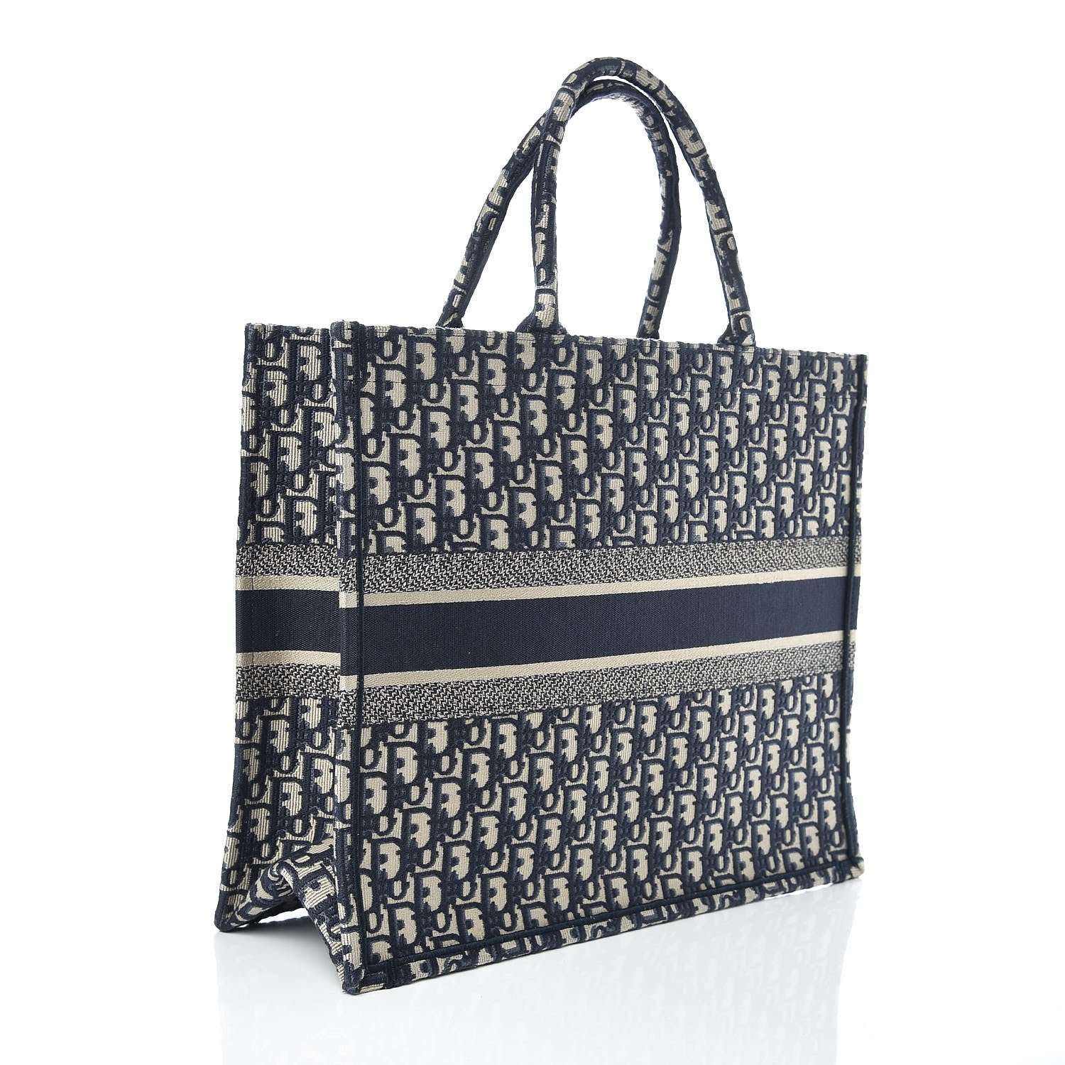 Christian Dior Oblique Book Tote Blue Multicolor 3 of 9