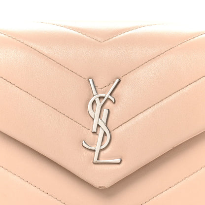 Saint Laurent Calfskin Y Quilted Monogram Toy Loulou Crossbody Bag Nude Powder 8 of 10