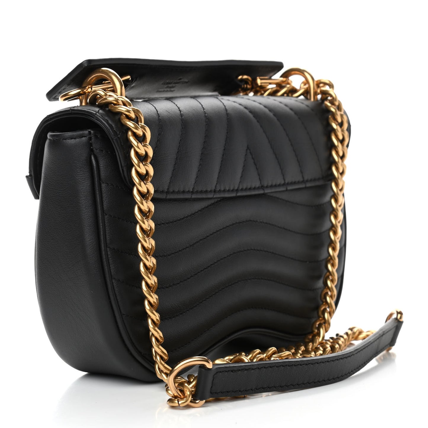 Calfskin New Wave Chain PM Black