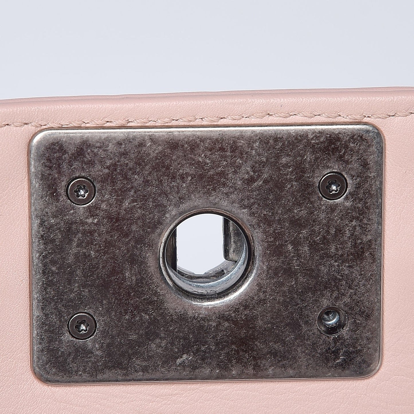 Calfskin Quilted Medium Boy Flap Light Pink