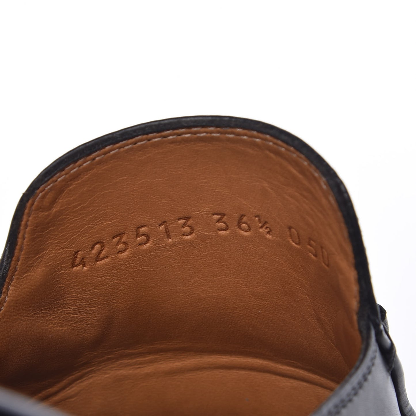 Calfskin Womens Princetown Slippers 36.5 Black
