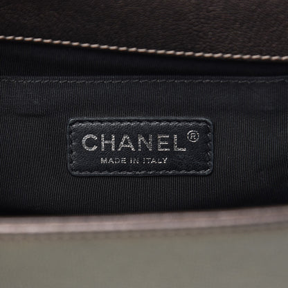 Chanel Iridescent Goatskin Quilted Medium Boy Flap Dark Gold 6 of 11