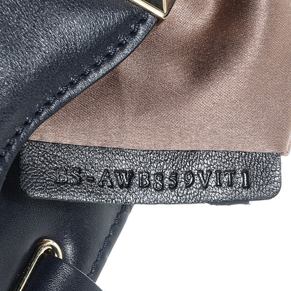 Valentino Garavani Vitello Rockstud Shoulder Satchel Navy 5 of 8